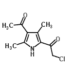 (9ci)-1-(4-乙?；?3,5-二甲基-1H-吡咯-2-基)-2-氯-乙酮結(jié)構(gòu)式_750611-31-5結(jié)構(gòu)式