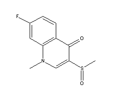 7-氟-1-甲基-3-(甲基亞磺酰基)喹啉-4(1h)-酮結(jié)構(gòu)式_76568-02-0結(jié)構(gòu)式