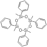 Cyclotetrasiloxane, 2,4,6,8-tetramethyl-2,4,6,8-tetraphenyl- Structure,77-63-4Structure