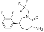 (3R,6s)-3-氨基-6-(2,3-二氟苯基)-1-(2,2,2-三氟乙基)氮雜環(huán)庚烷-2-酮結構式_781650-41-7結構式