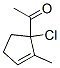  1-(1-氯-2-甲基-2-環(huán)戊烯-1-基)-乙酮結構式_81454-83-3結構式