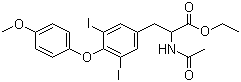 3,5-二碘-4-(4-甲氧苯氧基)-N-乙酰-L-苯丙氨酸乙酯結構式_83249-56-3結構式
