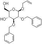 2,3-二-O-芐基-b-D-吡喃葡萄糖苷烯丙酯結(jié)構(gòu)式_84218-68-8結(jié)構(gòu)式