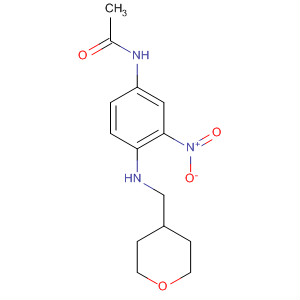 N-{3-硝基-4-[(四氫-2H-吡喃-4-甲基)氨基]苯基}乙酰胺結(jié)構(gòu)式_849351-32-2結(jié)構(gòu)式