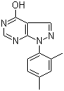 4-羥基-1-(2,4-二甲基苯基)吡唑并[3,4-d]嘧啶結(jié)構(gòu)式_852313-95-2結(jié)構(gòu)式
