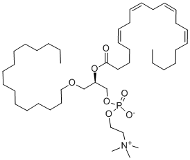1-O-棕櫚基-2-花生?；?sn-甘油-3-膽堿磷酸結(jié)構(gòu)式_86288-11-1結(jié)構(gòu)式