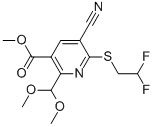 5-氰基-6-(2,2-二氟乙基硫代)-2-(二甲氧基甲基)煙酸甲酯結(jié)構(gòu)式_864685-31-4結(jié)構(gòu)式
