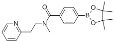 N-甲基-n-(2-吡啶-2-乙基)-4-(4,4,5,5-四甲基-[1,3,2]二噁硼烷-2-基)-苯甲酰胺結(jié)構(gòu)式_864759-42-2結(jié)構(gòu)式