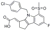 (E)-2-(4-(4-氯芐基)-7-氟-5-(甲基磺?；?-1,2-二氫環(huán)戊并[b]吲哚-3(4h)-基)乙酸結(jié)構(gòu)式_866215-99-8結(jié)構(gòu)式