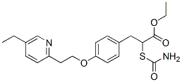 A-[(氨基羰基)硫代]-4-[2-(5-乙基-2-吡啶)乙氧基]苯丙酸乙酯結(jié)構(gòu)式_868754-41-0結(jié)構(gòu)式