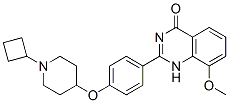 (9ci)-2-[4-[(1-環(huán)丁基-4-哌啶基)氧基]苯基]-8-甲氧基-4(1H)-喹唑啉酮結(jié)構(gòu)式_870996-72-8結(jié)構(gòu)式
