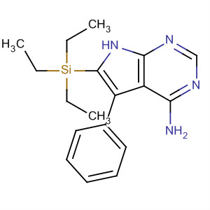 5-苯基-6-(三乙基甲硅烷基)-7-H-吡咯并[2,3-d]嘧啶-4-胺結(jié)構(gòu)式_873078-75-2結(jié)構(gòu)式