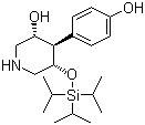 (3R,4r,5s)-4-(4-羥基苯基)-5-[[三s(1-甲基乙基)甲硅烷基]氧基]-3-羥基哌啶結構式_873945-31-4結構式