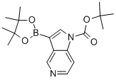 3-(4,4,5,5-四甲基-1,3,2-二噁硼烷-2-基)-1H-吡咯并[3,2-c]吡啶-1-羧酸叔丁酯結(jié)構(gòu)式_877060-60-1結(jié)構(gòu)式