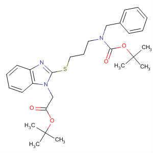 {2-[3-(芐基-叔丁氧基羰基-氨基)-丙基磺?；鵠-苯并咪唑-1-基}-乙酸叔丁酯結(jié)構(gòu)式_877624-69-6結(jié)構(gòu)式
