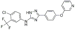 N-(4-氯-3-(三氟甲基)苯基)-3-(4-(吡啶-3-基氧基)苯基)-1H-1,2,4-噻唑-5-胺結(jié)構(gòu)式_877874-59-4結(jié)構(gòu)式