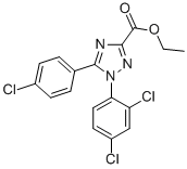 5-(4-氯苯基)-1-(2,4-二氯苯基)-1H-1,2,4-噻唑-3-羧酸乙酯結(jié)構(gòu)式_880082-77-9結(jié)構(gòu)式