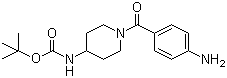 1-(4-氨基苯甲?；?哌啶-4-氨基甲酸叔丁酯結(jié)構(gòu)式_883106-38-5結(jié)構(gòu)式