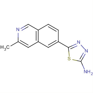 5-(3-甲基異喹啉-6-基)-1,3,4-噻二唑-2-胺結(jié)構(gòu)式_885223-51-8結(jié)構(gòu)式