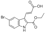 5-溴-3-(2-羧基乙烯基)-1H-吲哚-2-羧酸乙酯結(jié)構(gòu)式_885273-61-0結(jié)構(gòu)式