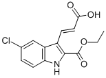 3-(2-羧基-乙烯基)-5-氯-1H-吲哚-2-羧酸乙酯結(jié)構(gòu)式_885273-63-2結(jié)構(gòu)式