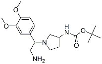 3-N-boc-氨基-1-[2-氨基-1-(3,4-二甲氧基苯基)-乙基]-吡咯烷結(jié)構(gòu)式_886365-15-7結(jié)構(gòu)式