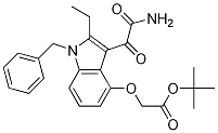 2-(3-(2-氨基-2-氧代乙?；?-1-芐基-2-乙基-1H-吲哚-4-基氧基)乙酸叔丁酯結(jié)構(gòu)式_889675-08-5結(jié)構(gòu)式