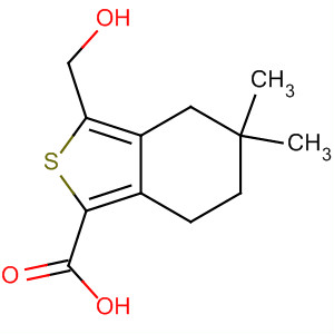 3-羥基甲基-5,5-二甲基-4,5,6,7-四氫-苯并[c]噻吩-1-羧酸結(jié)構(gòu)式_910635-49-3結(jié)構(gòu)式