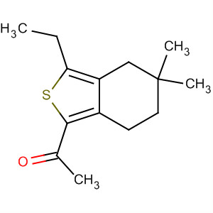 1-(3-乙基-5,5-二甲基-4,5,6,7-四氫-苯并[c]噻吩-1-基)乙酮結(jié)構(gòu)式_910635-60-8結(jié)構(gòu)式