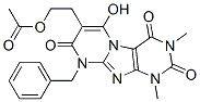 7-[2-(乙?；趸?乙基]-6-羥基-1,3-二甲基-9-(苯基甲基)-嘧啶并[2,1-f]嘌呤-2,4,8(1H,3H,9H)-三酮結(jié)構(gòu)式_91285-17-5結(jié)構(gòu)式