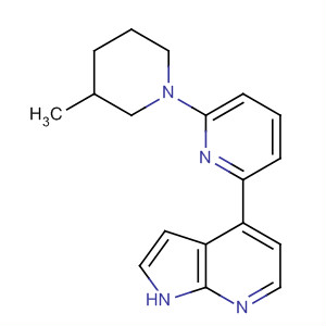 4-(6-(3-甲基哌啶-1-基)吡啶-2-基)-1H-吡咯并[2,3-b]吡啶結(jié)構(gòu)式_916172-25-3結(jié)構(gòu)式