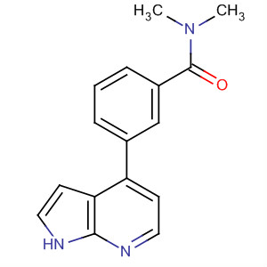 N,N-二甲基-3-(1H-吡咯并[2,3-b]吡啶-4-基)-苯甲酰胺結(jié)構(gòu)式_916172-92-4結(jié)構(gòu)式