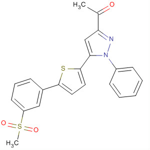 1-(5-{5-[3-(甲基磺?；?苯基]-2-噻吩}-1-苯基-1H-吡唑-3-基)乙酮結(jié)構(gòu)式_918316-29-7結(jié)構(gòu)式