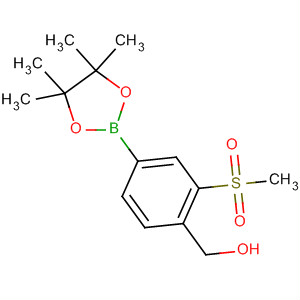 [2-甲烷磺?；?4-(4,4,5,5-四甲基-[1,3,2]二噁硼烷-2-基)-苯基]-甲醇結(jié)構(gòu)式_918328-16-2結(jié)構(gòu)式