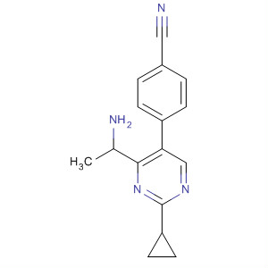 4-[4-(1-氨基乙基)-2-環(huán)丙基-5-嘧啶]苯甲腈結(jié)構(gòu)式_918422-33-0結(jié)構(gòu)式