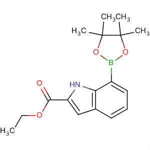 7-(4,4,5,5-四甲基-1,3,2-二噁硼烷-2-基)-1H-吲哚-2-羧酸乙酯結(jié)構(gòu)式_919119-62-3結(jié)構(gòu)式