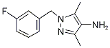 1-(3-氟芐基)-3,5-二甲基-1H-吡唑-4-胺結構式_925650-30-2結構式