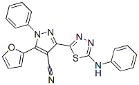 5-(2-呋喃)-1-苯基-3-[5-(苯基氨基)-1,3,4-噻二唑-2-基]-1H-吡唑-4-甲腈結(jié)構(gòu)式_933065-63-5結(jié)構(gòu)式