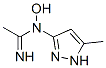 n-羥基-n-(5-甲基-1H-吡唑-3-基)-鹽酸乙脒結(jié)構(gòu)式_93846-28-7結(jié)構(gòu)式