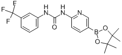 1-[5-(4,4,5,5-四甲基-1,3,2-二噁硼烷-2-基)吡啶-2-基]-3-[3-(三氟甲基)苯基]脲結(jié)構(gòu)式_939968-42-0結(jié)構(gòu)式