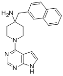 4-(萘-2-甲基)-1-(7h-吡咯并[2,3-d]嘧啶-4-基)哌啶-4-胺結(jié)構(gòu)式_956460-65-4結(jié)構(gòu)式