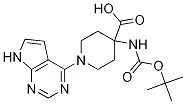 4-(叔丁氧基羰基氨基)-1-(7H-吡咯并[2,3-d]嘧啶-4-基)哌啶-4-羧酸結(jié)構(gòu)式_956460-96-1結(jié)構(gòu)式