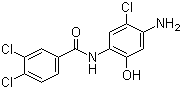 N-(4-氨基-5-氯-2-羥基苯基)-3,4-二氯苯甲酰胺結(jié)構(gòu)式_95709-82-3結(jié)構(gòu)式