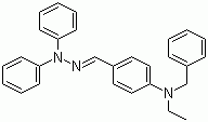 4-(N-乙基-N-芐基)氨基苯甲醛-1,1-二苯腙結(jié)構(gòu)式_96861-52-8結(jié)構(gòu)式