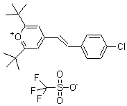 (E)-4-(2-(氯苯基)乙烯-2,6-雙(1,1-二甲基乙基)吡喃鹽結(jié)構(gòu)式_97248-77-6結(jié)構(gòu)式