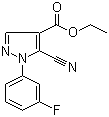5-氰基-1-(3-氟苯基)-1H-吡唑-4-羧酸乙酯結(jié)構(gòu)式_98476-14-3結(jié)構(gòu)式