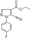 5-氰基-1-(4-氟苯基)-1H-吡唑-4-羧酸乙酯結(jié)構(gòu)式_98476-22-3結(jié)構(gòu)式