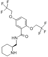 N-(2-哌啶基甲基)-2,5-二(2,2,2-三氟乙氧基)苯甲酰胺結(jié)構(gòu)式_99495-92-8結(jié)構(gòu)式