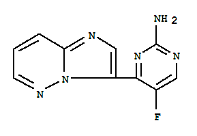 5-氟-4-(咪唑并[1,2-b]-3-吡嗪)嘧啶-2-胺結構式_1131604-83-5結構式