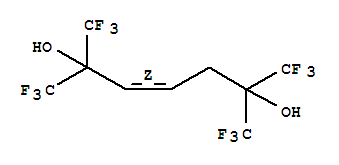 (3Z)-1,1,1,7,7,7-六氟-2,6-雙(三氟甲基)-3-庚烯-2,6-二醇結(jié)構(gòu)式_16202-98-5結(jié)構(gòu)式